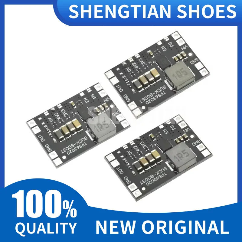 TPS63020 3.3V 4.2V 5V Lithium Battery Automatic Boost Buck Step Up Down Module XL63020 Microcontroller Power Low Ripple