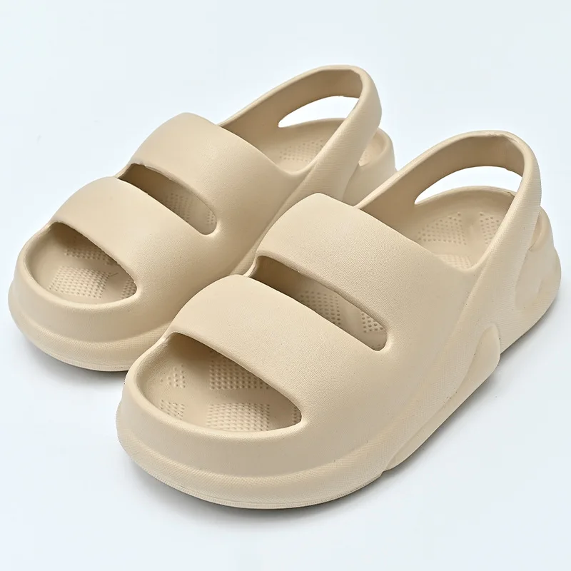 Portable Women Sandals Summer 2023 Platform Cloud Shoes Beach Outdoor EVA Soft Thick Sole Non-slip Plus Size Ladies Footwear