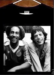 Bob Marley Camiseta Bob Marley Mick Jagger Camiseta