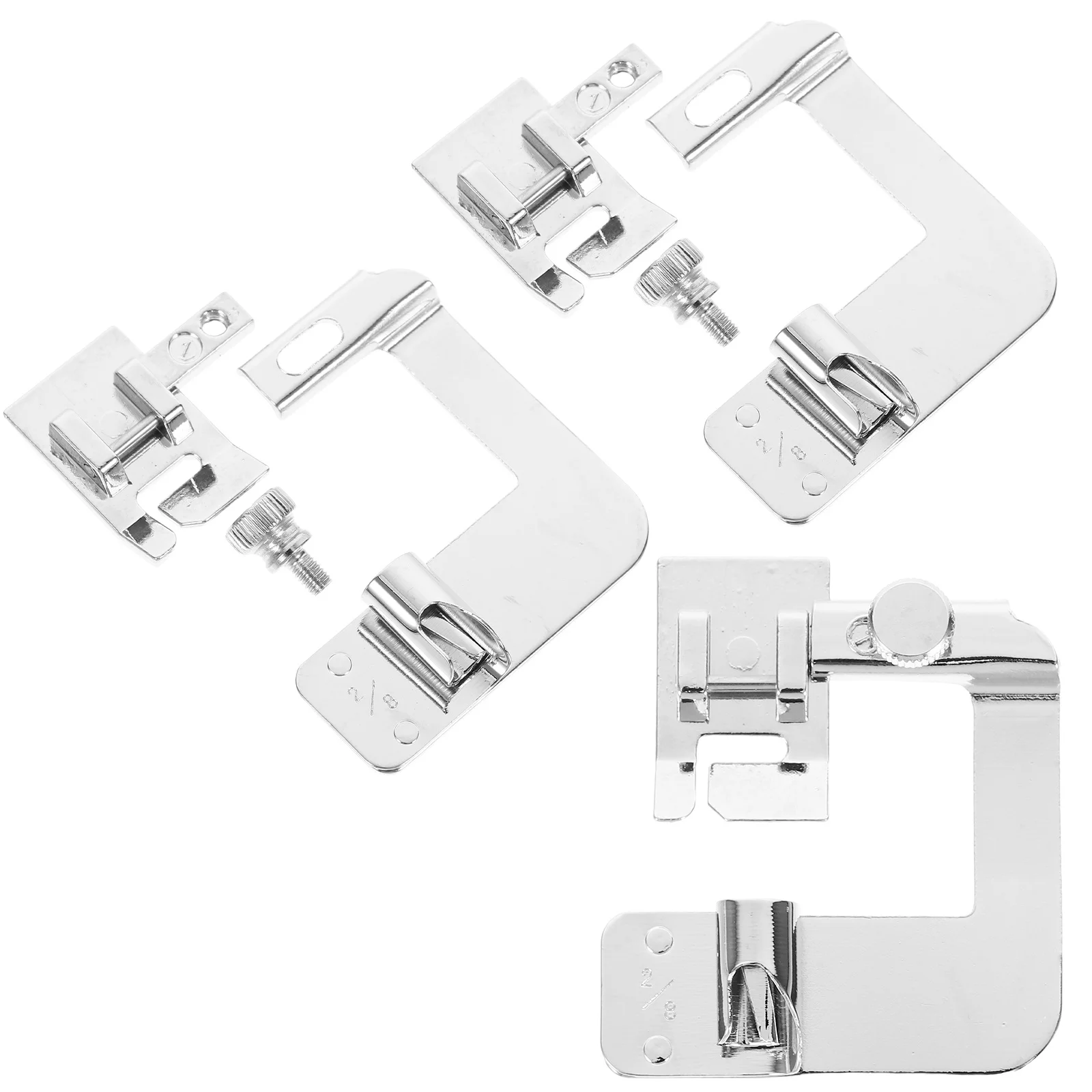 

3Pcs Multifunctional Sewing Presser Foot Set Adjustable Rolled Hem Presser for Folding Stainless Steel Sewing