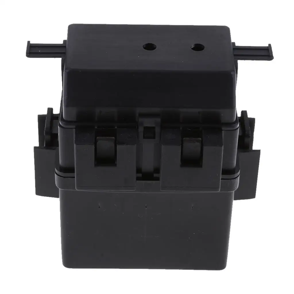 2 Way Fuse Relay Box Universal Plastic Terminals Holder Panel for Automotive DIY and Maintenance