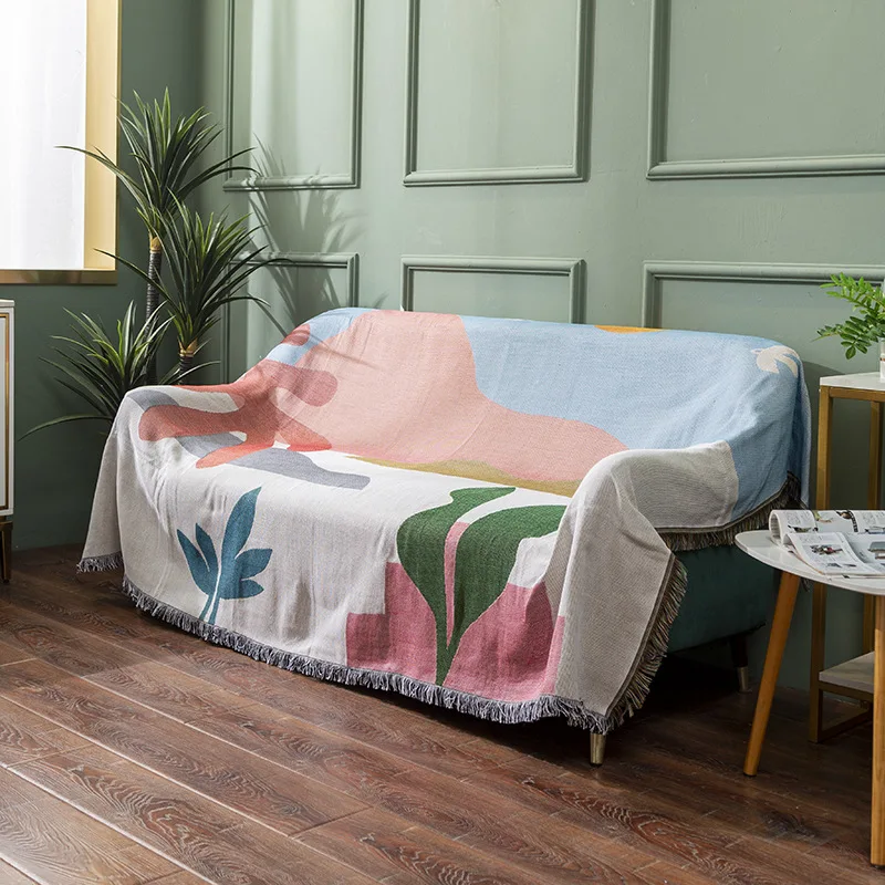 Nordic Style Minimalist Sofa Towels Decorative Blankets Homestay Beds Single and Double Picnic Blankets