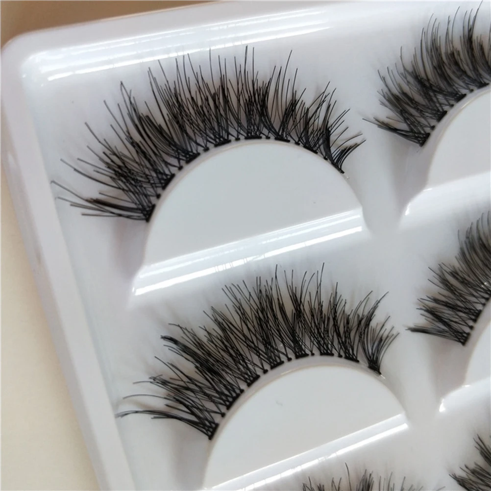 

5 Pairs Fake Eyelashes Curling Camillas Application Circle Tool Rollers Clip Makeup Cross Transparent Stem