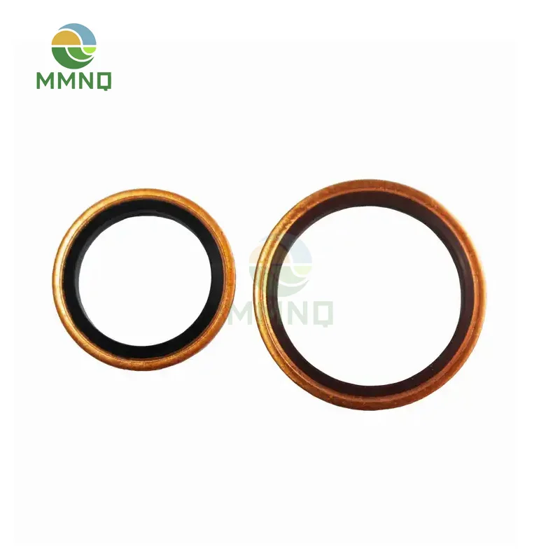 Bonded Washer Nitrile Rubber Gasket Metal Red Cooper Seal Ring Metric M6/8/10/12/14/18/20/22-60 Oil Drain Plug Washers