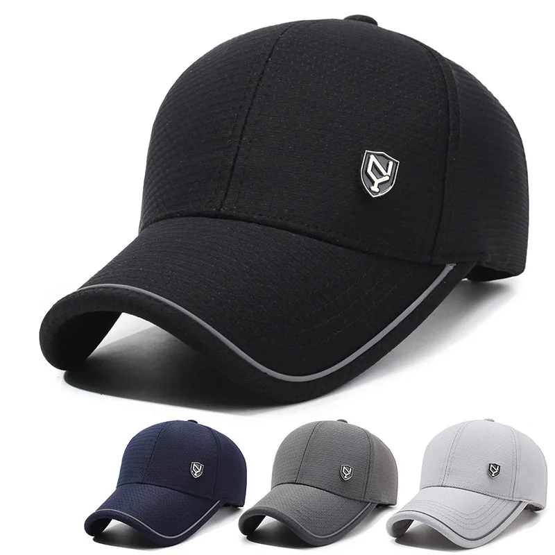 Gorra de béisbol elegante de tendencia con logotipo en forma de escudo: una moda: ¡accesorio delantero!