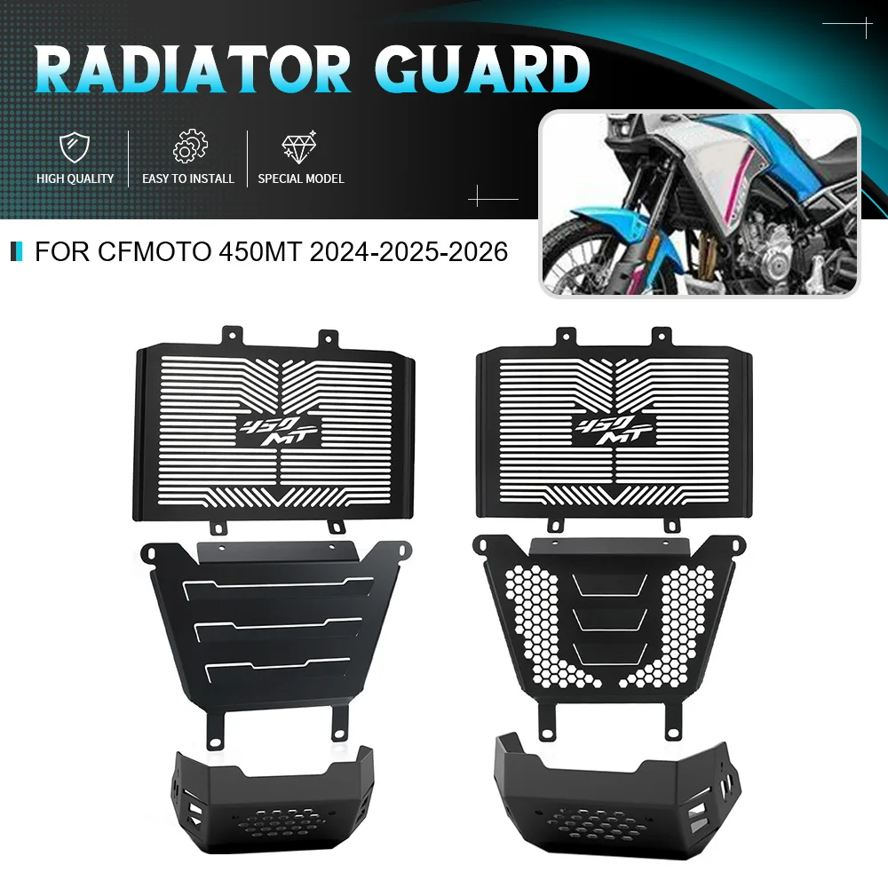 

For CFMOTO 450MT 2024-2025-2026 New Motorcycle Accessories Radiator Guard & Cylinder Head Guard Complete and Engine Guard Set