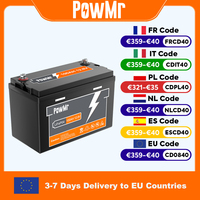 PowMr 300AH 200AH 150AH 100AH Lifepo4 Battery 12V 24V Battery Packs Solar Lithium Battery Rechargeable BMS Grade A 6000+ Cycle