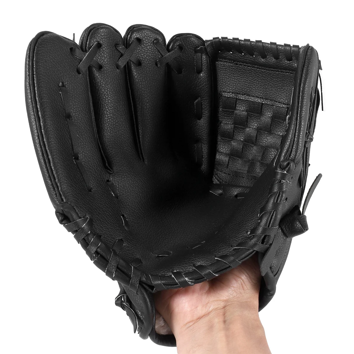 Outdoor Sports 2 Colors Baseball Glove Softball Practice Equipment Right Hand for Adult Man Woman Train,Black 10.5 Inch