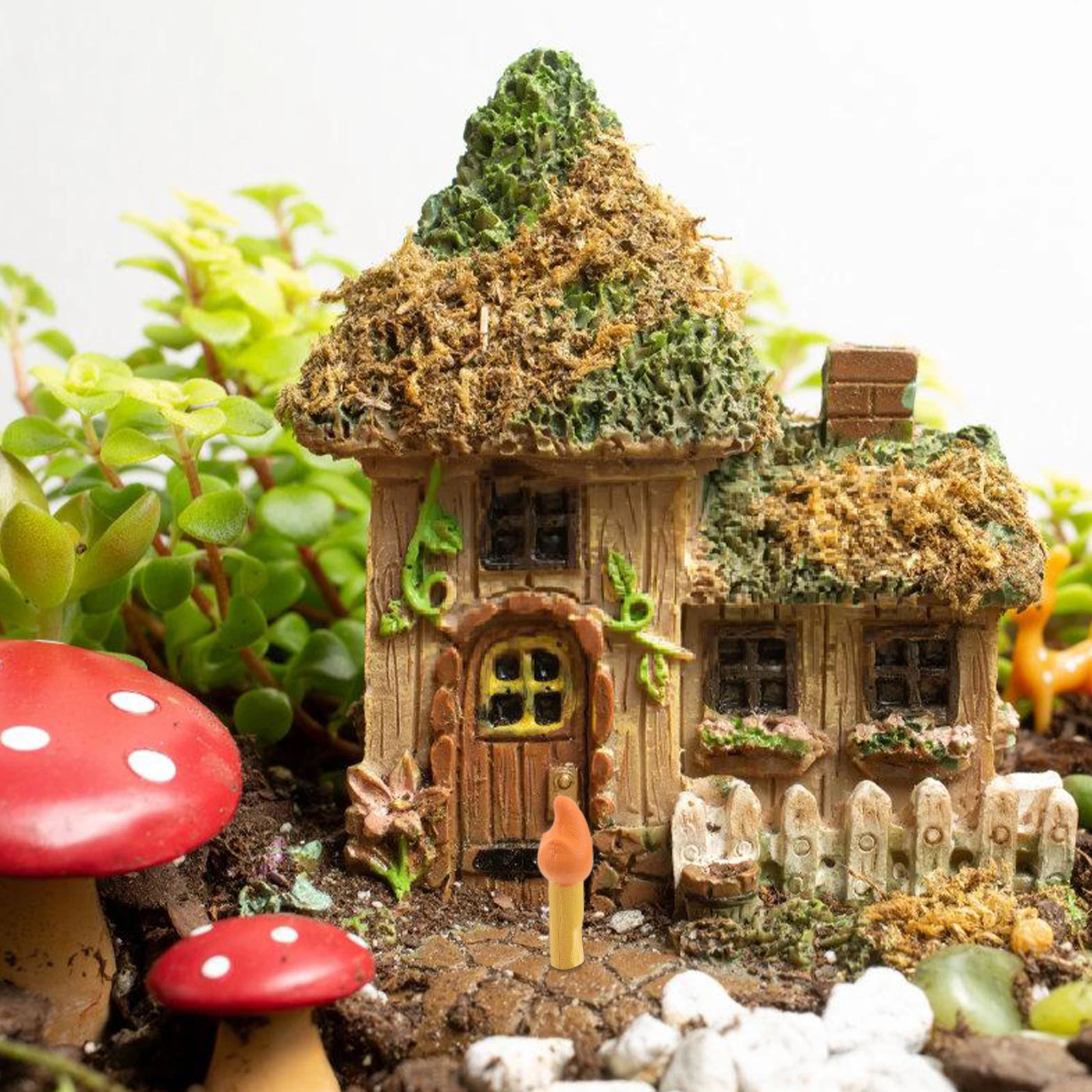 

10 Pcs Micro Landscape Torch Campfire Accessories Model Bonfire Decorations Resin Dollhouse
