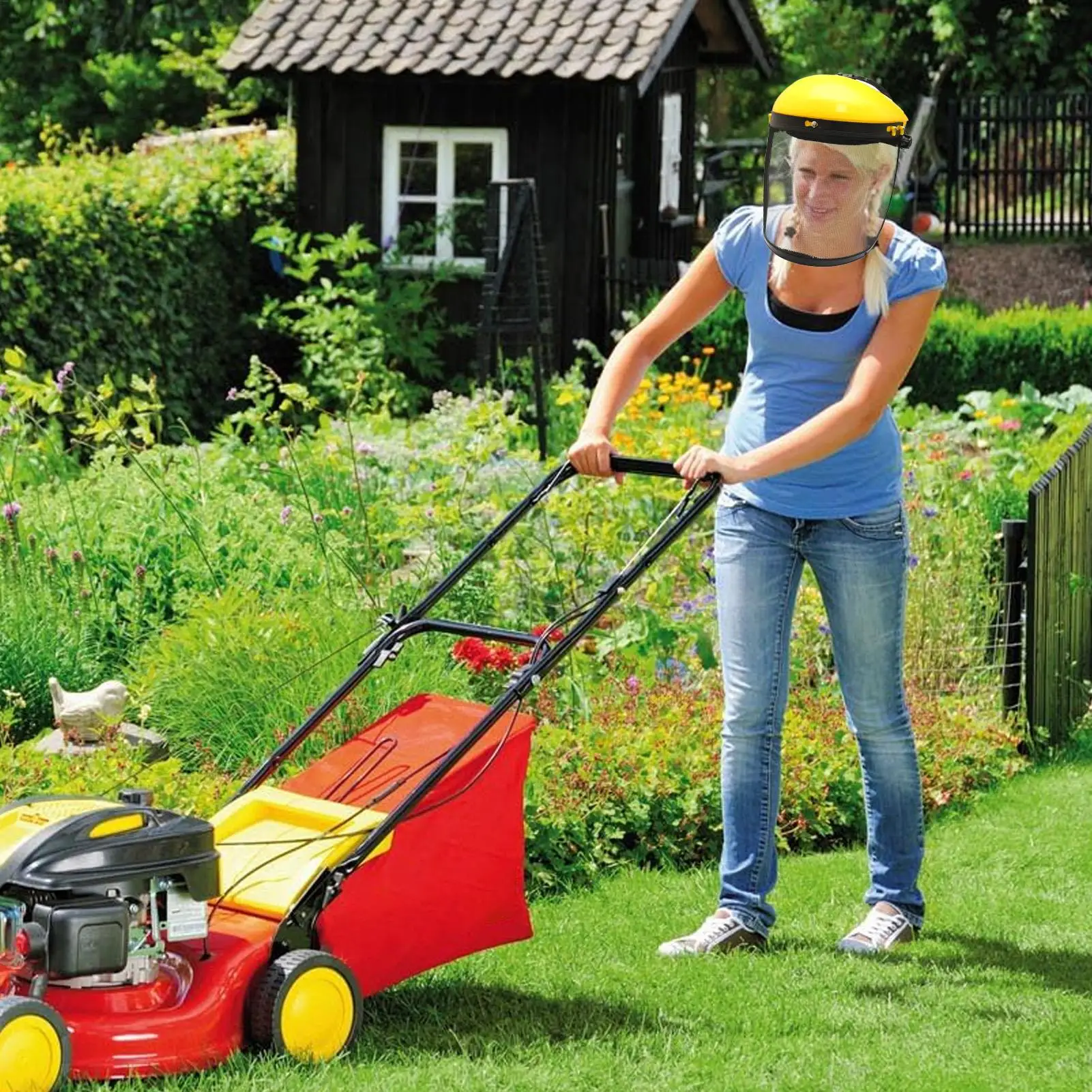 保護フェイスシールドチェーンソーフェイスシールドハードハットアダプターワイヤーバイザー付き調節可能なヘッドギア保護具用