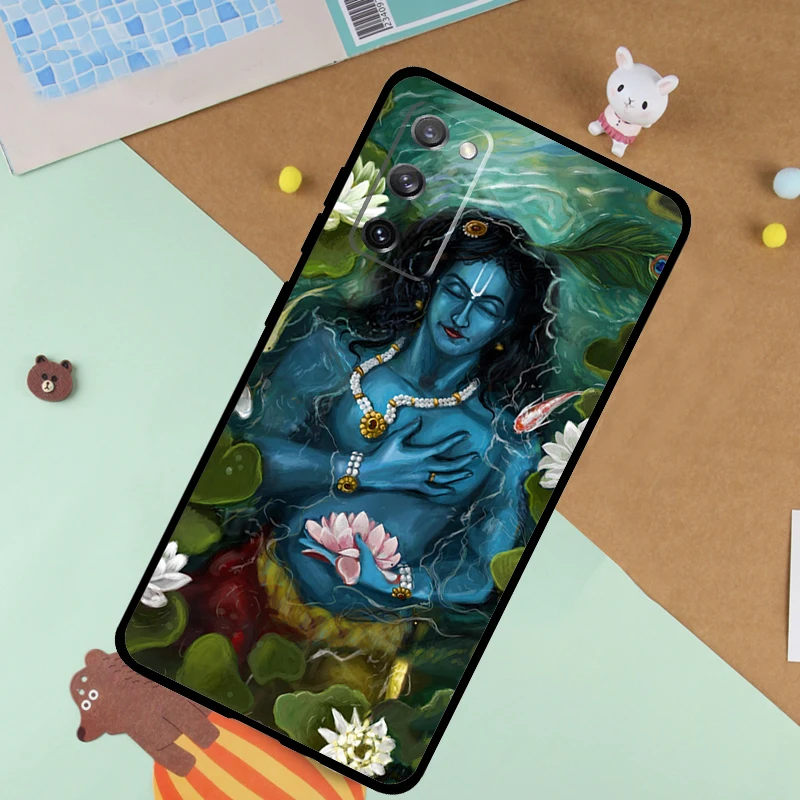 Indian God Lord Krishna Case For Samsung Galaxy S23 S22 Ultra S21 S20 FE S8 S9 S10 Note 10 Plus Note 20 Ultra Cover