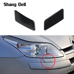 Front Headlight Washer Spray Nozzle Cover Jet Cap Left Right Unpainted For Citroen C4 Car Parts