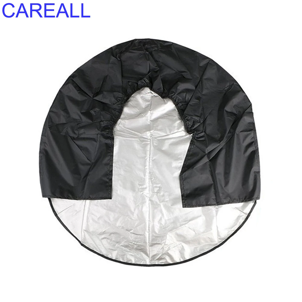 CAREALL Waterproof Car Tire Cover Storage Bag 420D Oxford Cloth RV Wheel Protector Black Dust-proof Tyre Gard Fits 24 to 32inch