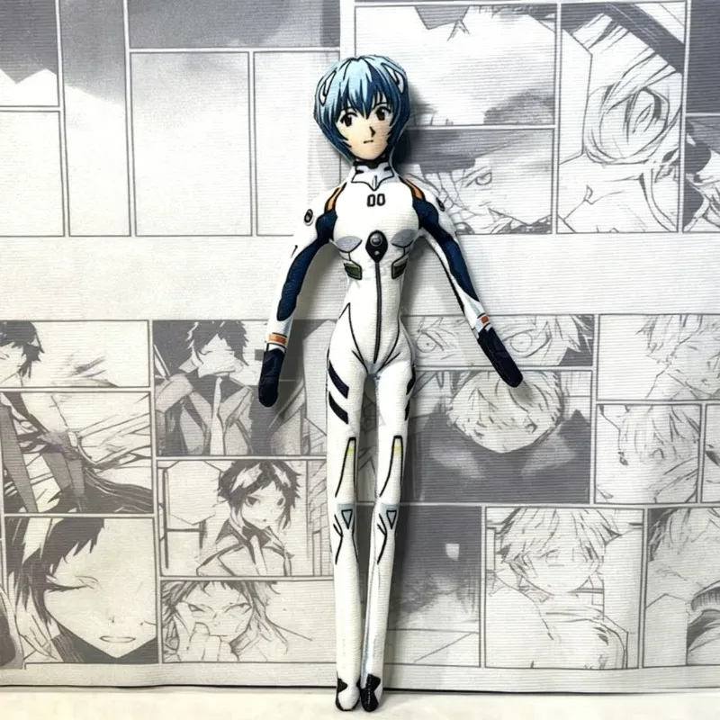 28cm EVA Shinji Asuka Mari Plush Doll with Movable Joints Stuffed Action Figure Abstract Decor Perfect Present for Otaku