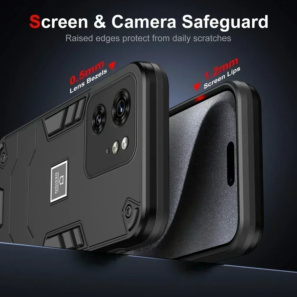 Dual Layer Shockproof Protection case for Moto Edge 40 40 Neo X40 30 Pro 30 Fusion Edge + 2023 E13 E22 E32 Camera Protect Cover