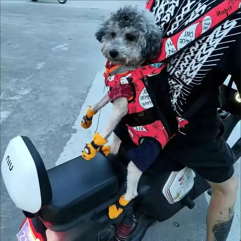 Sac de transport portable pour animaux de compagnie, sac à dos respirant pour chien, sac de poitrine en toile pour Yorkshire Chihuahua, chiot et chat, sac de transport extérieur