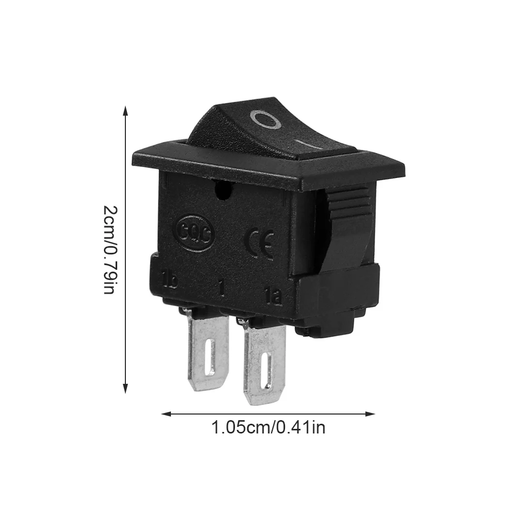 Car Boat Rocker Switch On Off 2 Pins Toggle Switch DC12V 16A Plastic Metal Control Button