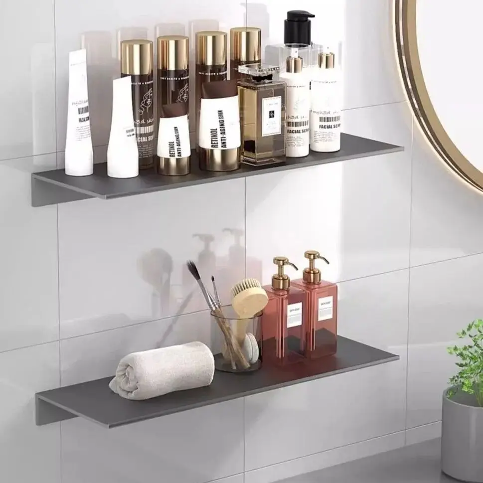 30/40/50cm Space Aluminum Alloy Kitchen Storage Rack Seasoning Box Seasoning Storage Thickened Non Perforated Wall Mounted