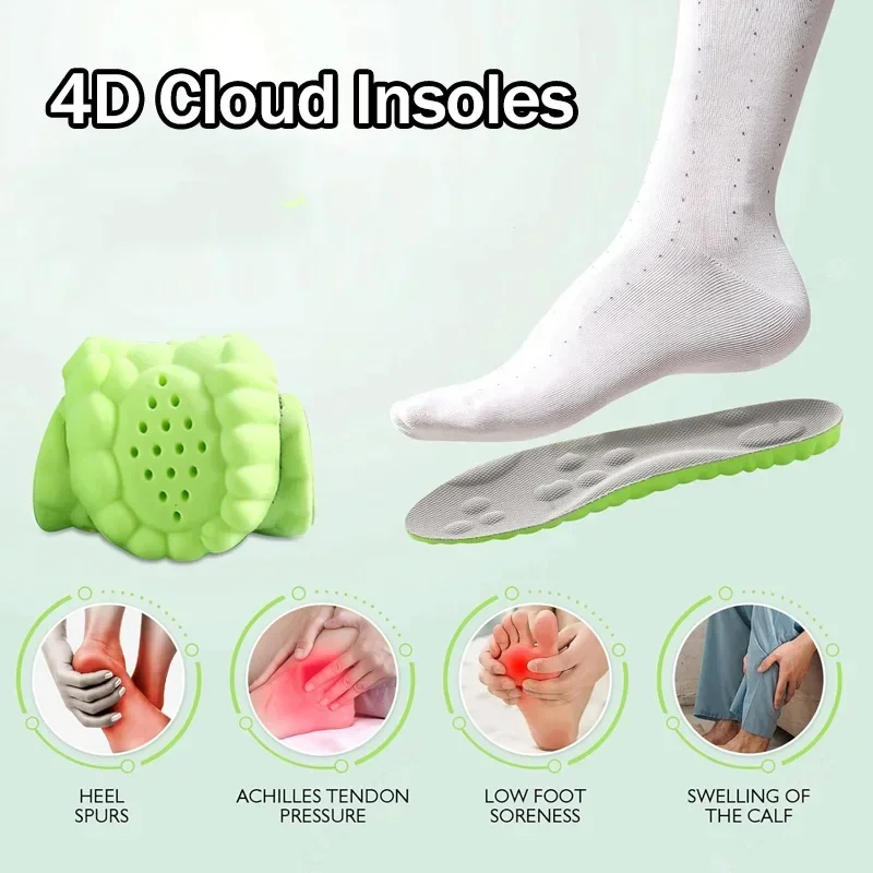 Shock Absorbing Honeycomb Insoles with Arch Support Pads - Breathable Non-Collapse Foot Pain Relief Cushion Inserts for Anti-Fat
