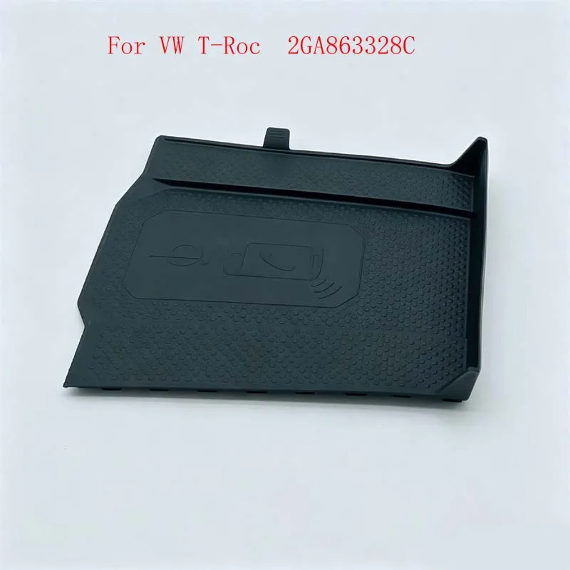 Center Console Storage Box Wireless Charger Anti-Slip Rubber Mat For VW T-Roc Auto Interior Replacement Part