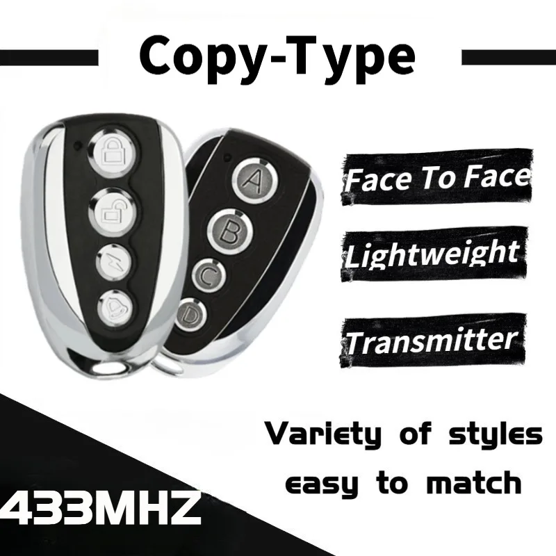 433Mhz Fixed Code Remote Duplicator Garage Door Remote Control Opener Electric Face to Face Car Gate Transmitter Newest