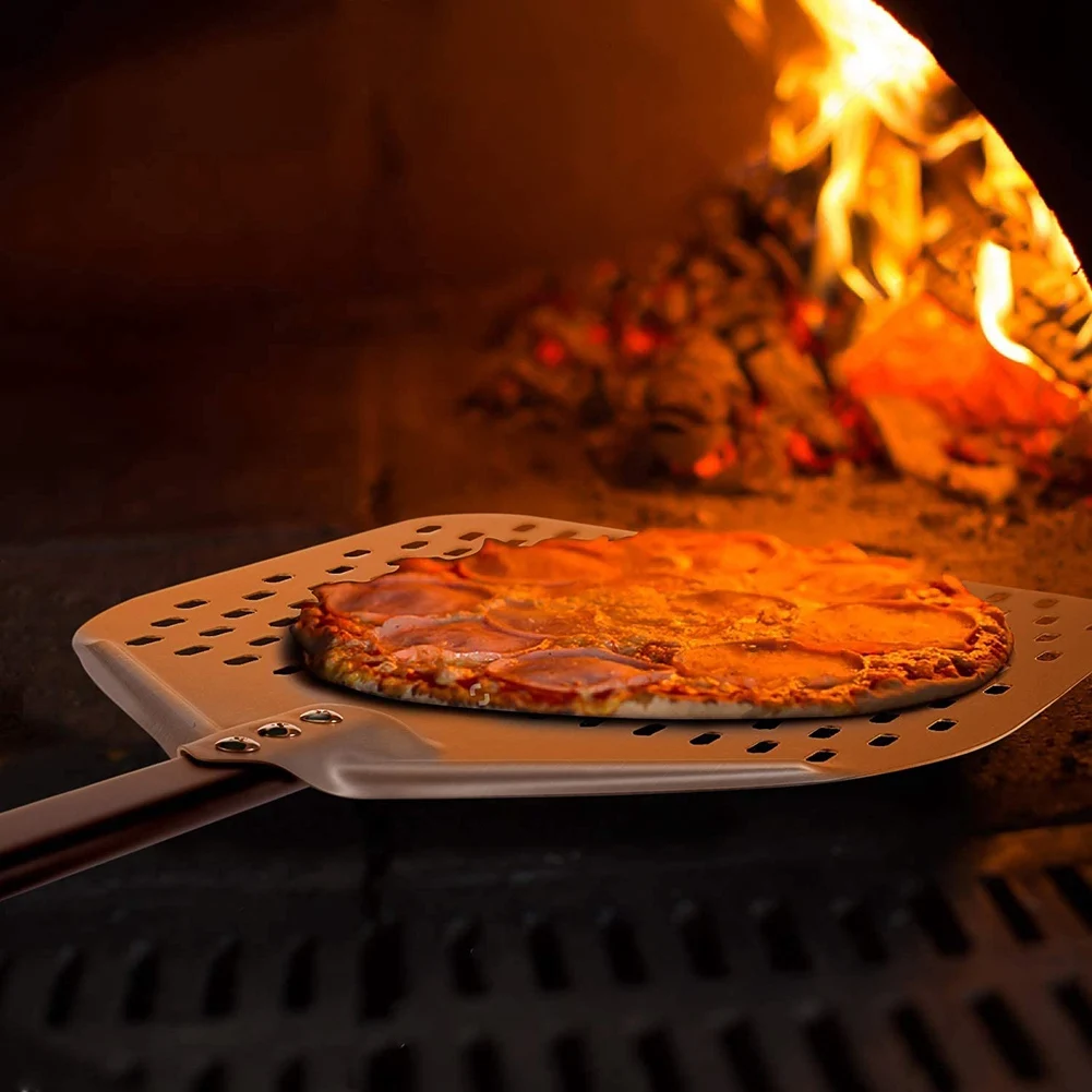 14 بوصة الألومنيوم البيتزا مجرفة قشر مع مقبض طويل أدوات المعجنات اكسسوارات البيتزا ملعقة كعكة الخبز تيرنر