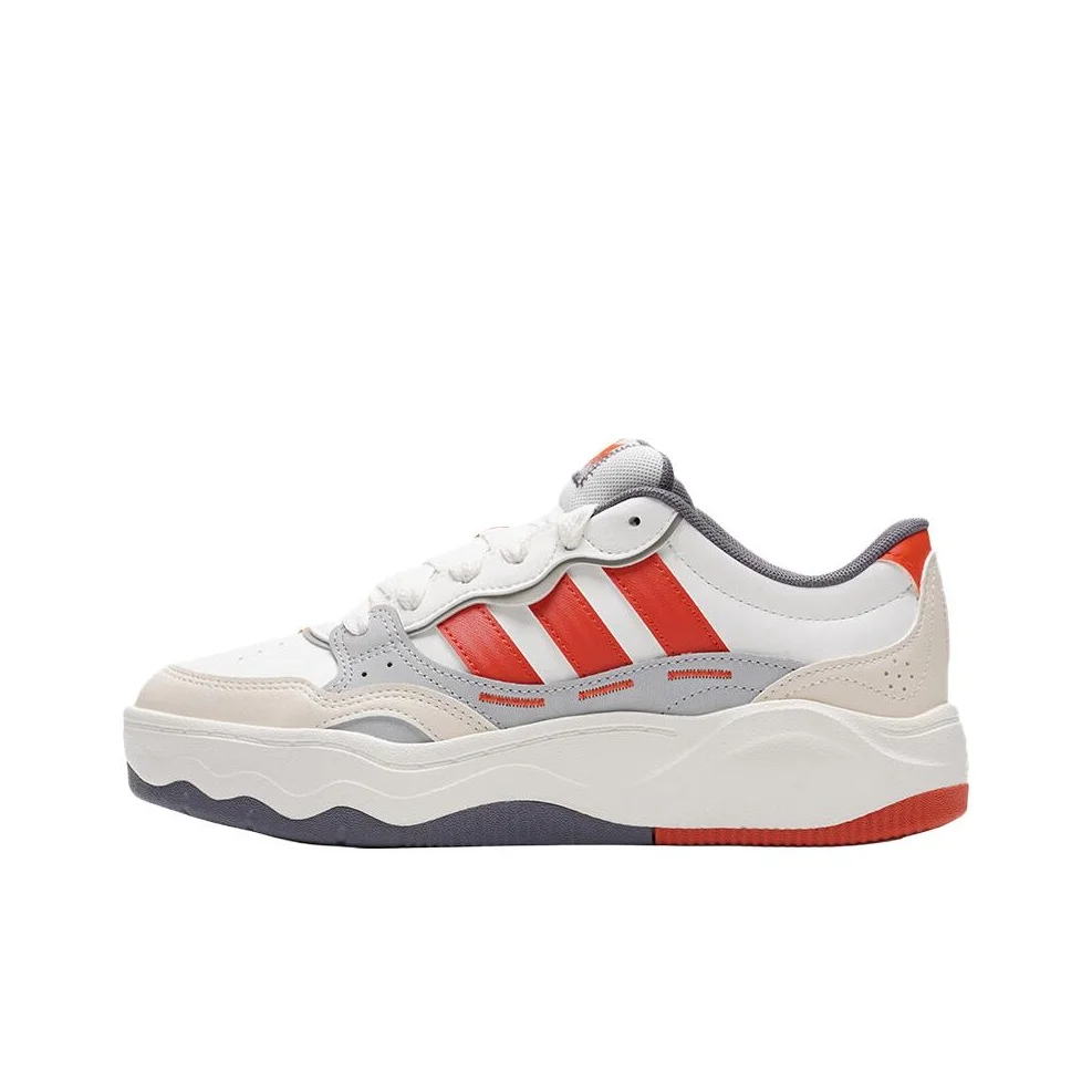 Adidas LITE SHUFFLE Comfortable And Trendy Low top Skateboard Shoes Unisex White Red KH9027