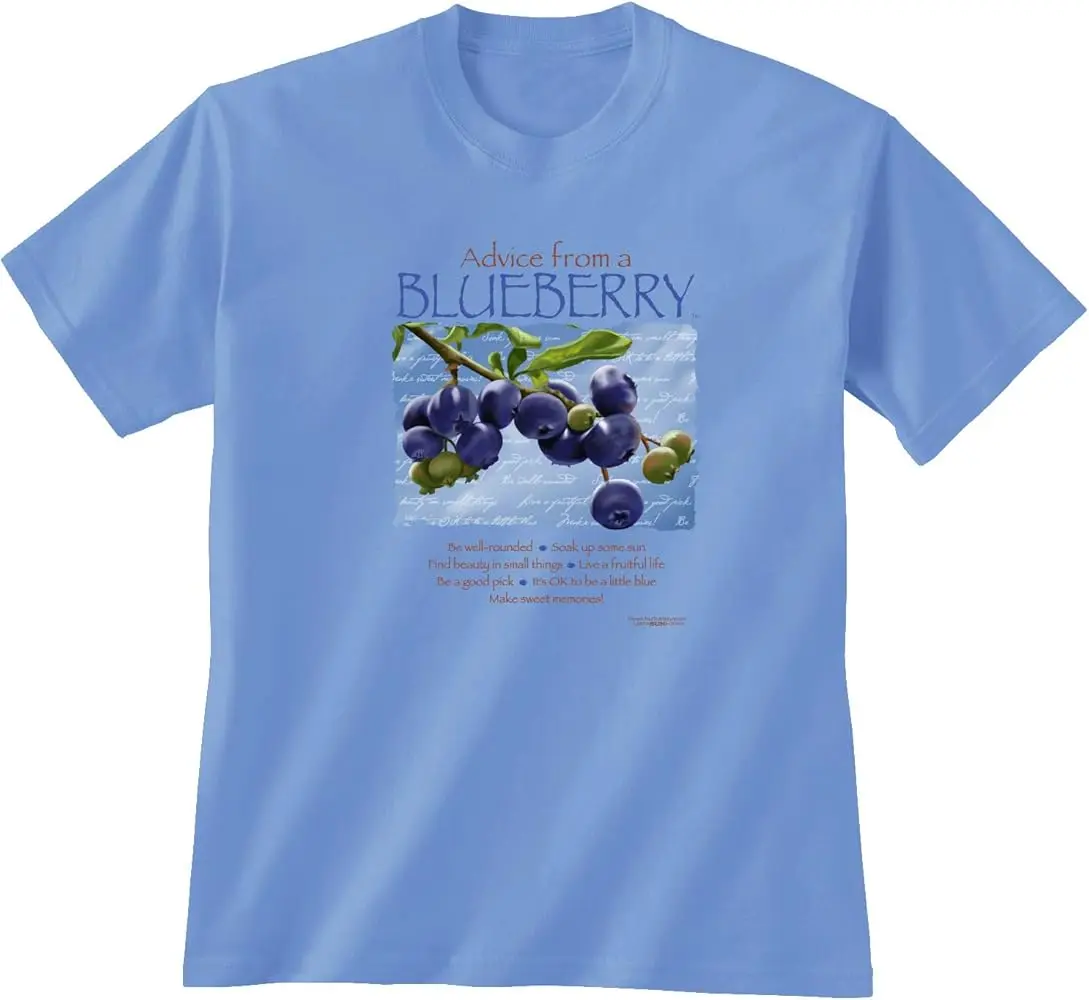 a Blueberry T-Shirt, Carolina Blue  High Quality 100%Cotton Short Sleeve