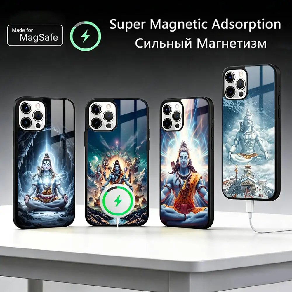 

L-Lord Shiva M-Mahadev Of India Phone Case For iPhone17,16,15,14,13,12,11 Plus,Pro Max For Magsafe Wireless Charging