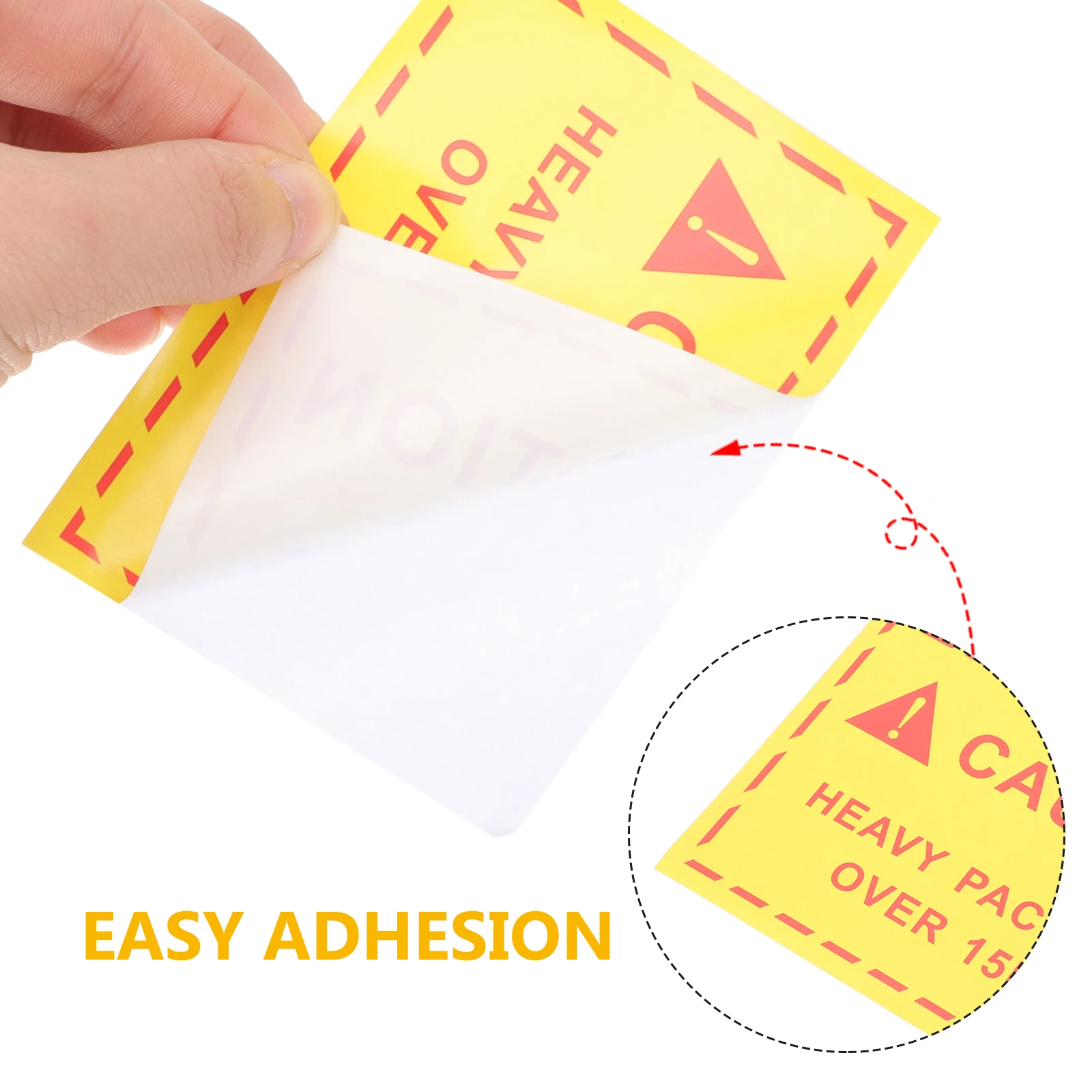 

100 Pcs Heavy Objects Warning Stickers Overweight Decals Caution Signs Packaging Labels Adhesive Shipping Safety