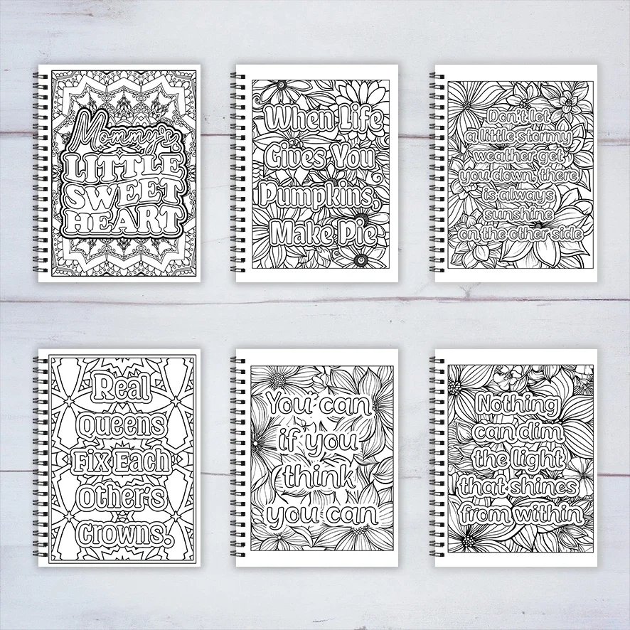 Encouraging Proverbs Adult Coloring Book - 8.3x 11.2 Inch 22 Page Coloring Book - Helps Reduce Stress and Ease Emotions