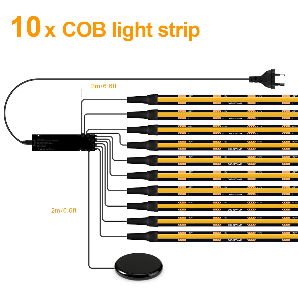 Walnoothout Grille Akoestisch Gordijn Wandpaneel LED Light Strip Zwart PCB COB Kit Touch Dimbaar Voor Kast TV Backlight Decor - afbeelding 1
