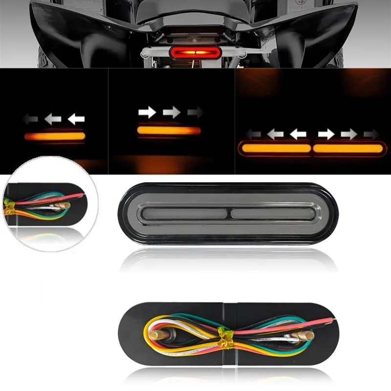 3 IN 1 LED 60LED Dynamic Sequential Turn Signal Light 1Pcs Rear Brake Stop Lamp For ATV UTV Truck Car Motorcycle