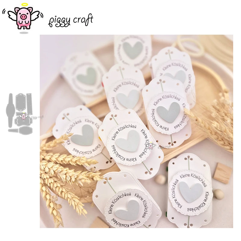 Piggy Craft metal cutting dies cut die mold Label hanger decoration Scrapbook paper craft knife mould blade punch stencils dies