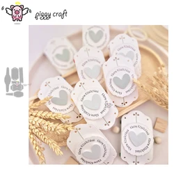Piggy Craft metal cutting dies cut die mold Label hanger decoration Scrapbook paper craft knife mould blade punch stencils dies