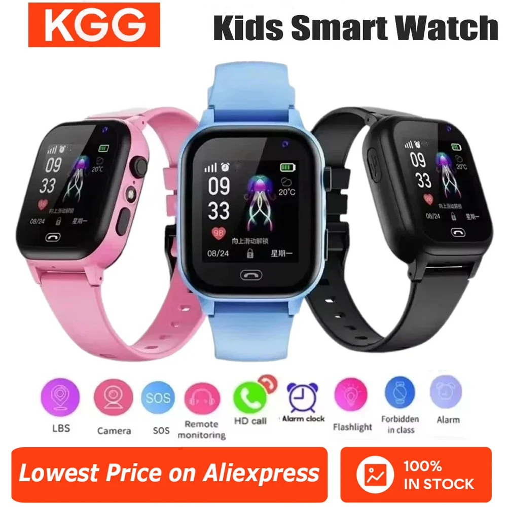

Kids Smart Watch Phone 2G SIM Card LBS Location SOS Camera Voice Chat Flashlight Alarm Clock Camera Children Smartwatch Gifts