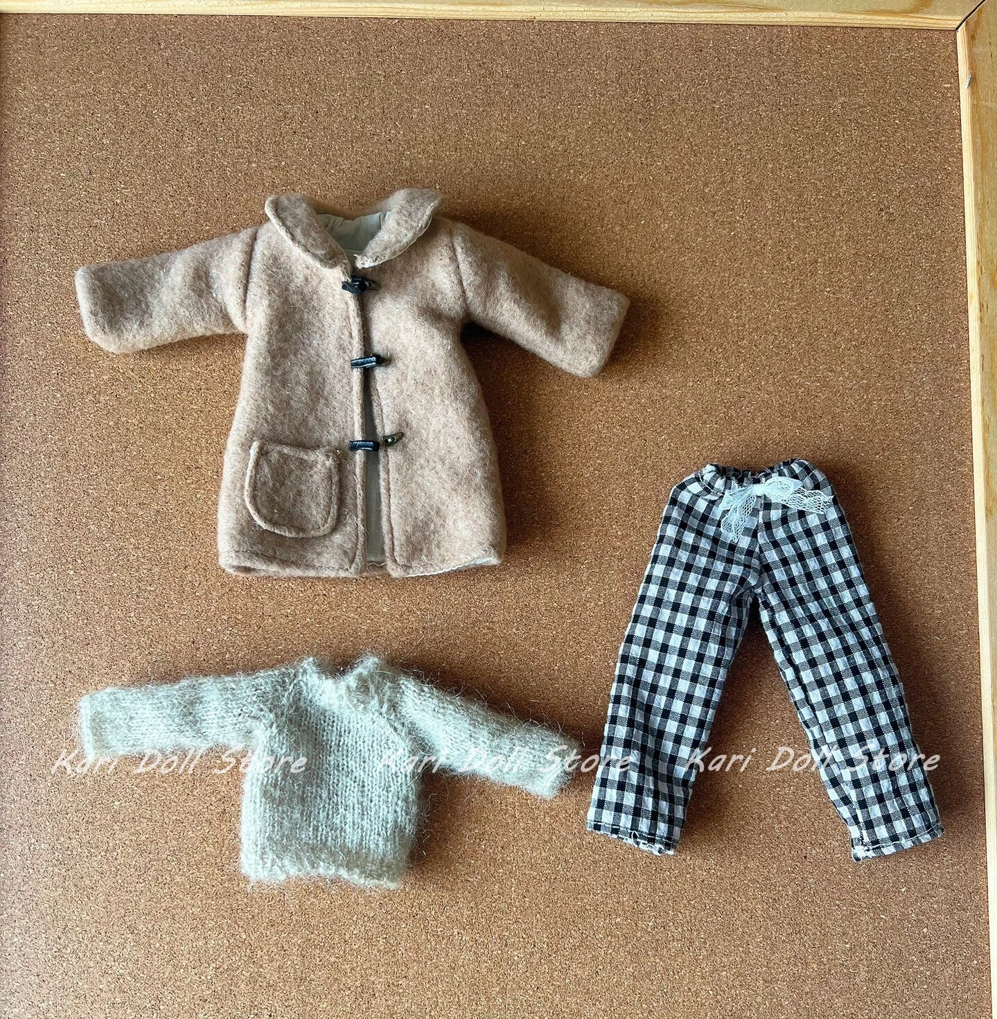 Kari Doll Clothes and skirts 2025 Stick needle sweater woolen coat simple literary doll set for Landazz Landoudou Doll