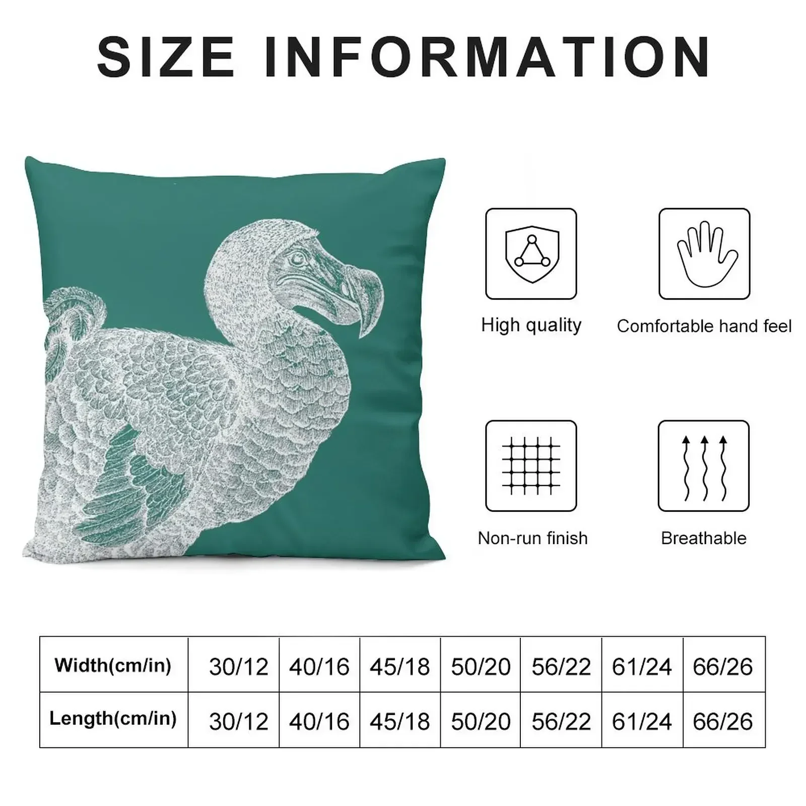 Dodo (Aqua) Throw Pillow Cushions For Sofa Decorative Cushion Cover Pillows Aesthetic luxury sofa pillows pillow