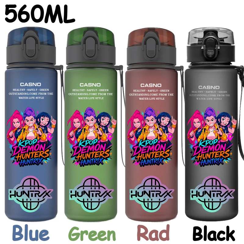 560 مللي KPop: شيطان الصيادين التدرج الرملي كوب ماء رومي ميرا زوي زجاجة الأطفال HUNTR/X Gourde طالب الكبار شرب كوب هدية