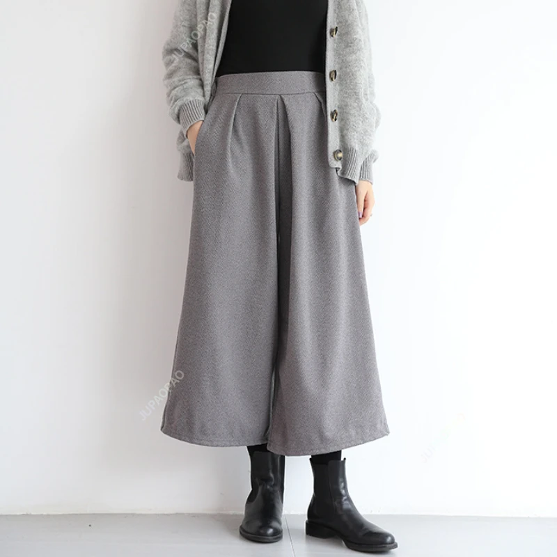 

Autumn and Winter and Lazy Korean Style Loose Wide Leg for Women Casual Pants Winter and Autumn Straight Leg Pants Fat Leg Pants