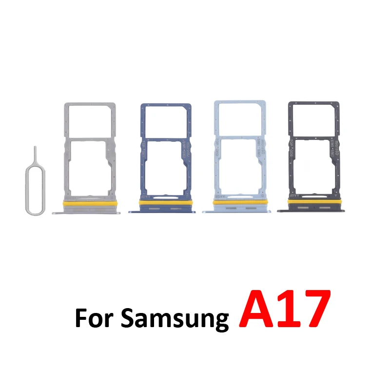 Para Samsung Galaxy A17 A175 A176 4G 5G Teléfono Nuevo Bandeja de Tarjeta SIM Carcasa Ranura para Micro SD Cajón Porta Tarjeta Bolsillo Piezas Negro 4