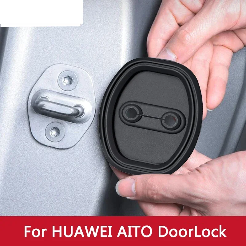 

4pcs Car Door Lock Buckle Car Door Anti-collision Protective Cover For AITO M5 2022-2023 Car Door Mute Damping Cushion Silicone