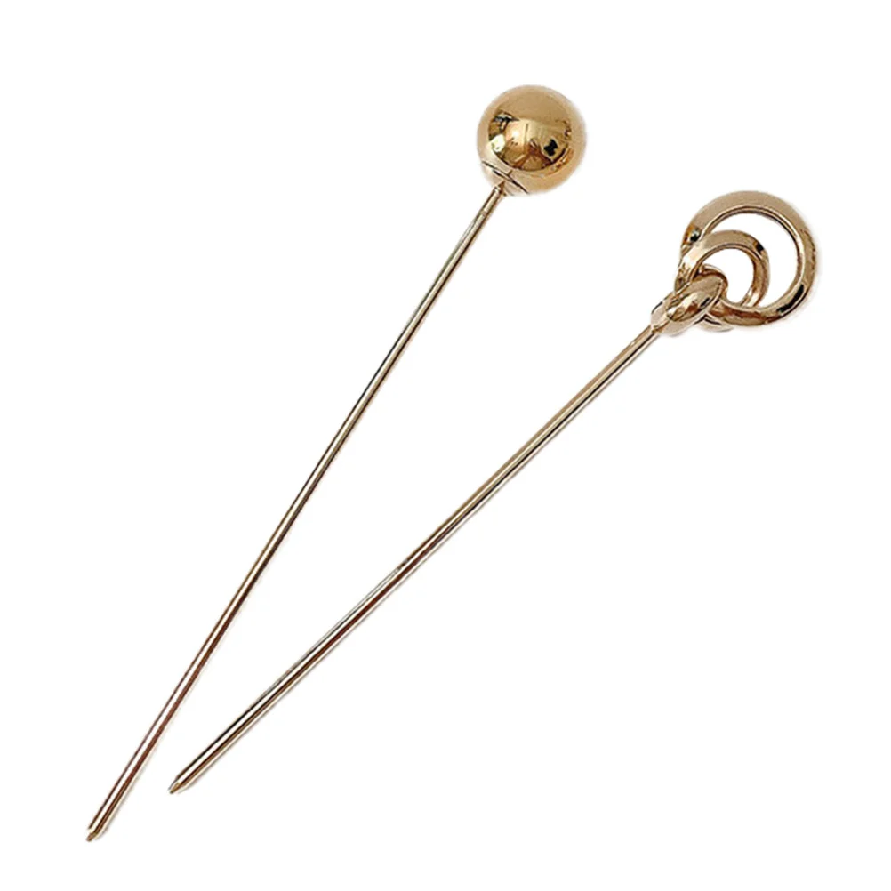 

2 PCS Vintage Hair Fork Hairpin Korea Style Metal Women Chinese Sticks Barrettes