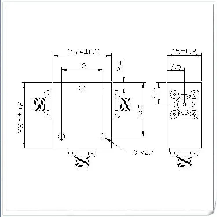 forCustomized TH2528BS Series 0.8-1.0GHz Frequency Segment Adjustable Radio Frequency Microwave Ferrite Coaxial Circulator