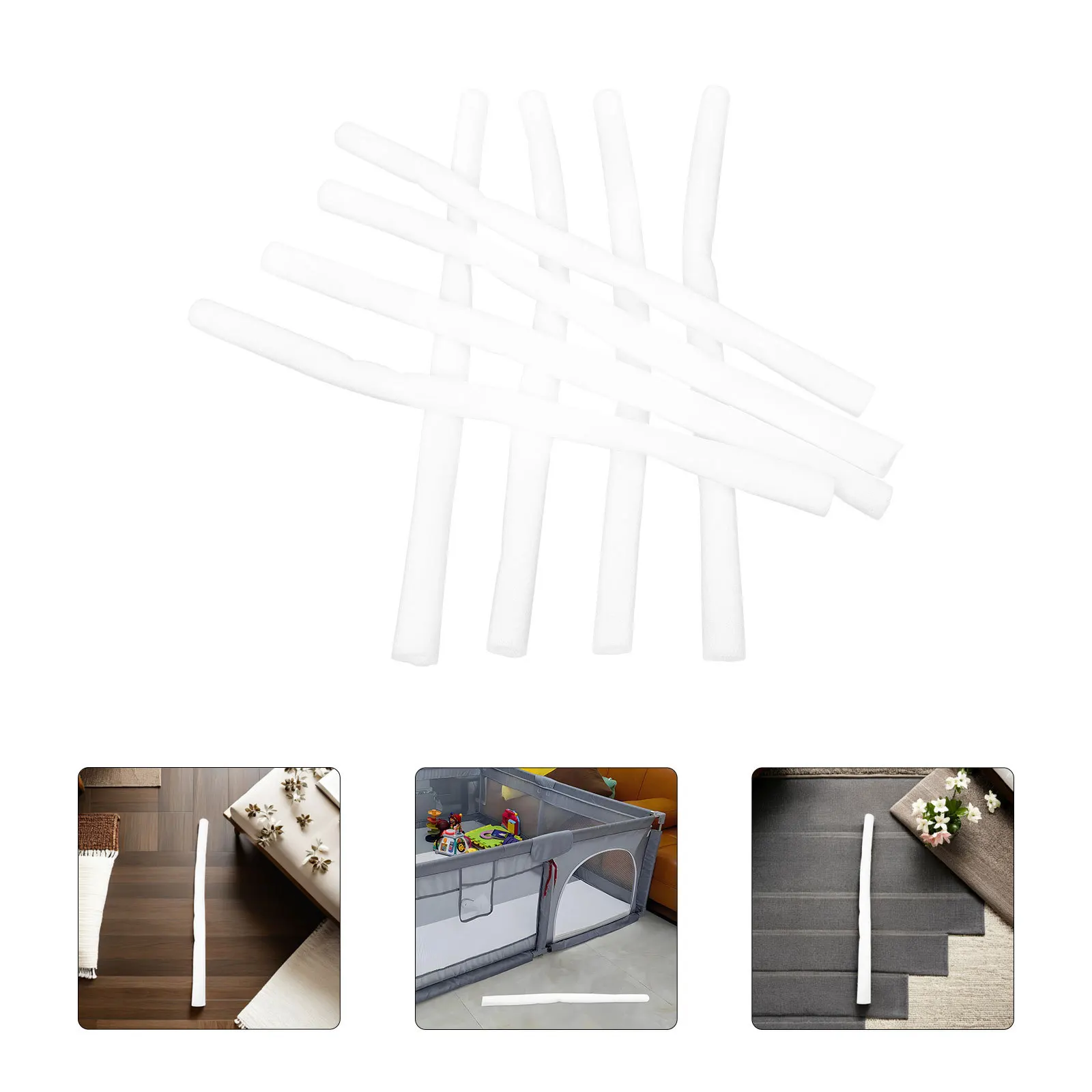 เหล็กเส้นเสริมรั้วกั้นเด็ก 5 ชิ้น สแตนเลส อุปกรณ์เสริมสำหรับรั้วกั้นเด็ก ติดตั้งง่าย ปลอดภัยสำหรับเด็กเล็กที่บ้าน