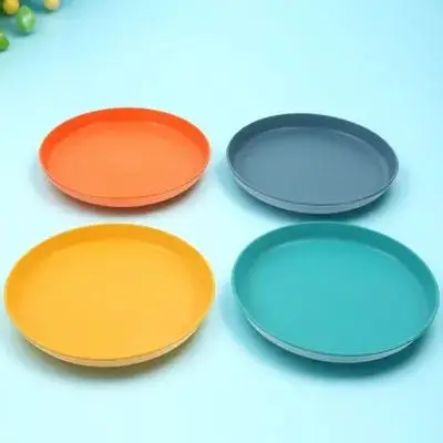 

4pcs Cat Food Bowl Round Plates for Kittens Short Leg Cats Whisker Relief Small Easy Clean Pet Bowls Daily Use