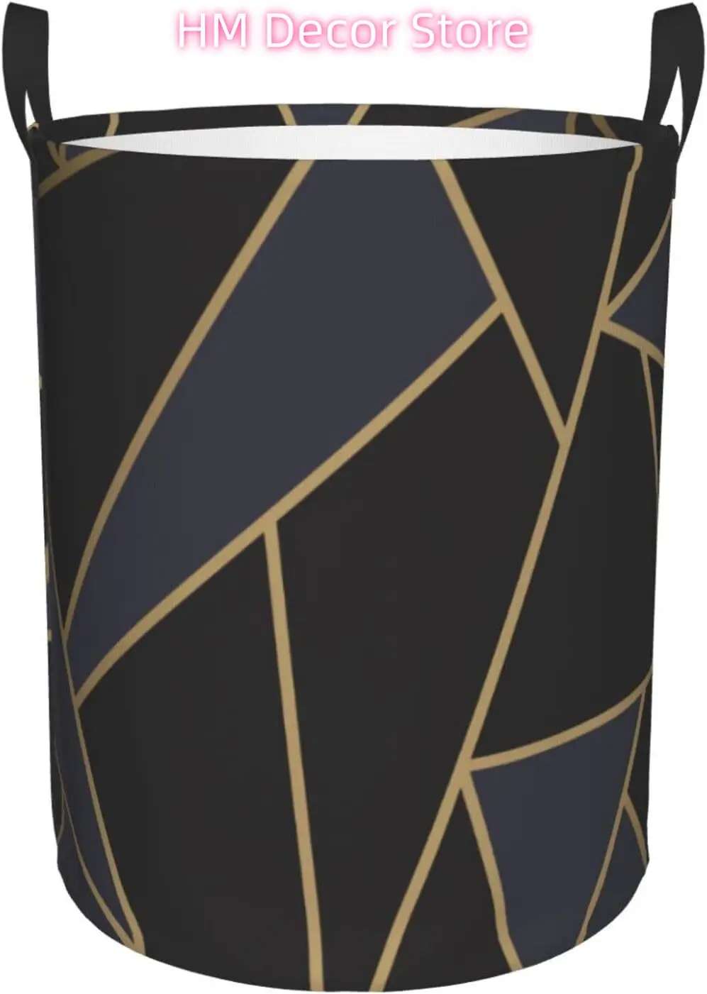 

Черное золото, современная геометрическая корзина для белья, водонепроницаемая корзина-органайзер из ткани Оксфорд, складная корзина для одежды с ручкой, игрушка G