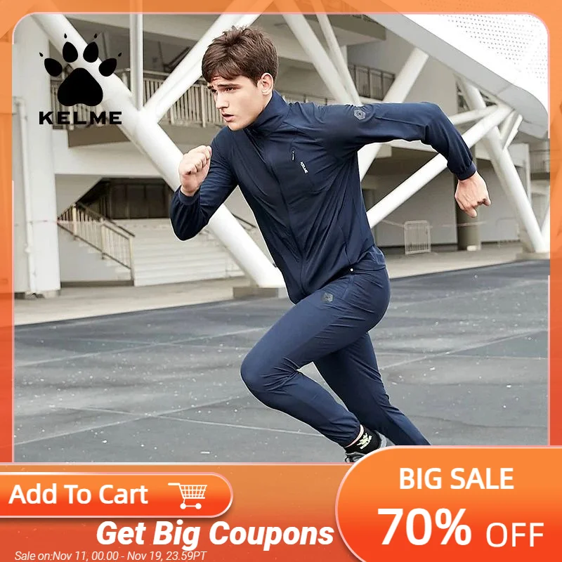 

Спортивный костюм Kelme мужской, спортивная одежда для бега, комплект спортивных штанов для фитнеса и спорта, весна Спортивный костюм мужской 3881212