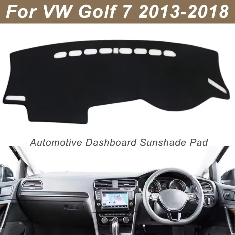 Dashboard Cover Dash Mat For Volkswagen Golf 7 2013-2018 Anti-Glare Non-Slip Sun Shade Interior Protector
