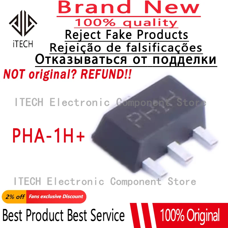 5pcs/lot Original PHA-1H+ PHA-1H PH1H SOT89-4 RF Amplifier Chipset 100% New and Genuine